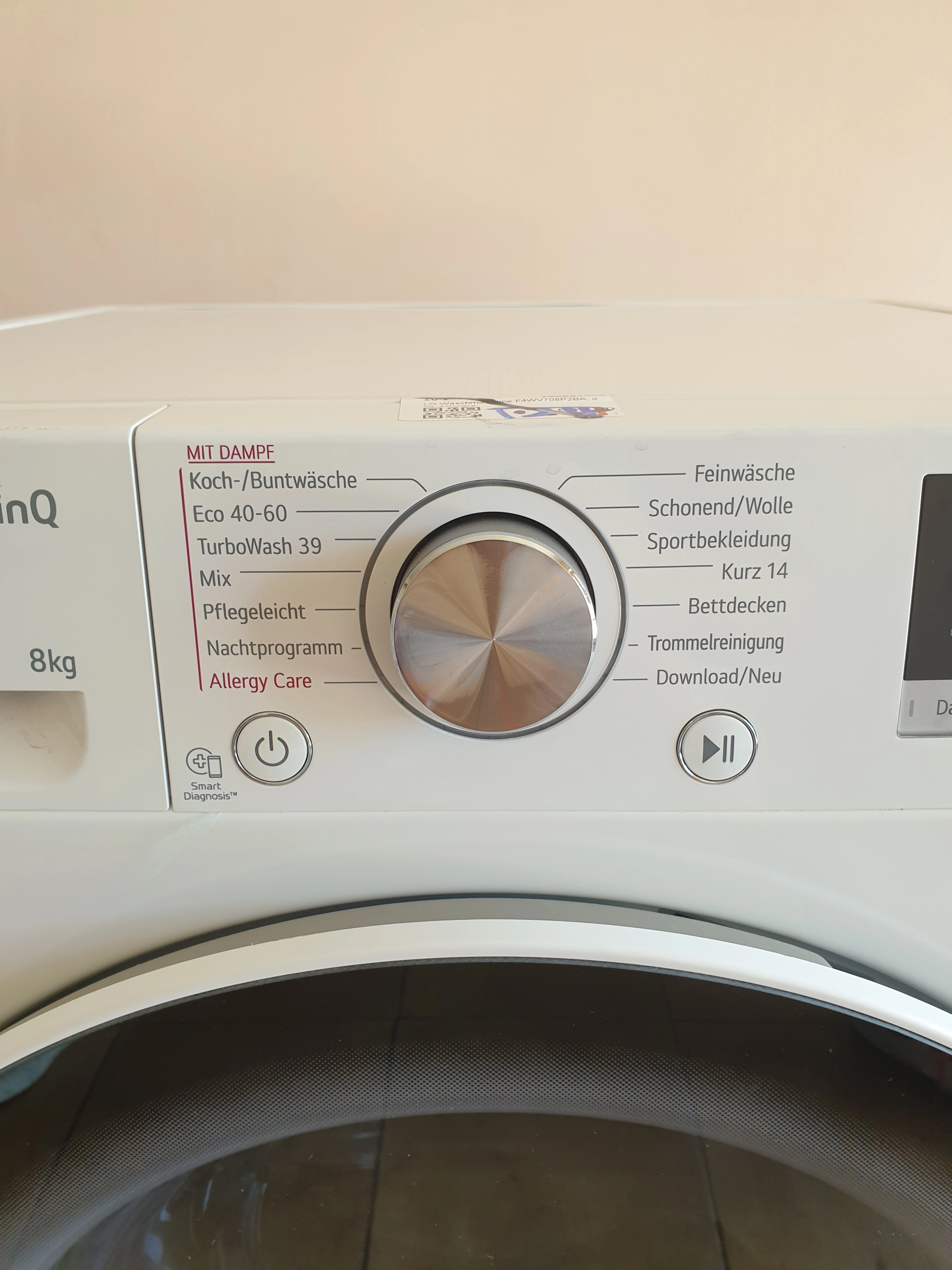 Пералня LG Waschmaschine F4WV708P2BA 8кг./1400об. - Image 5