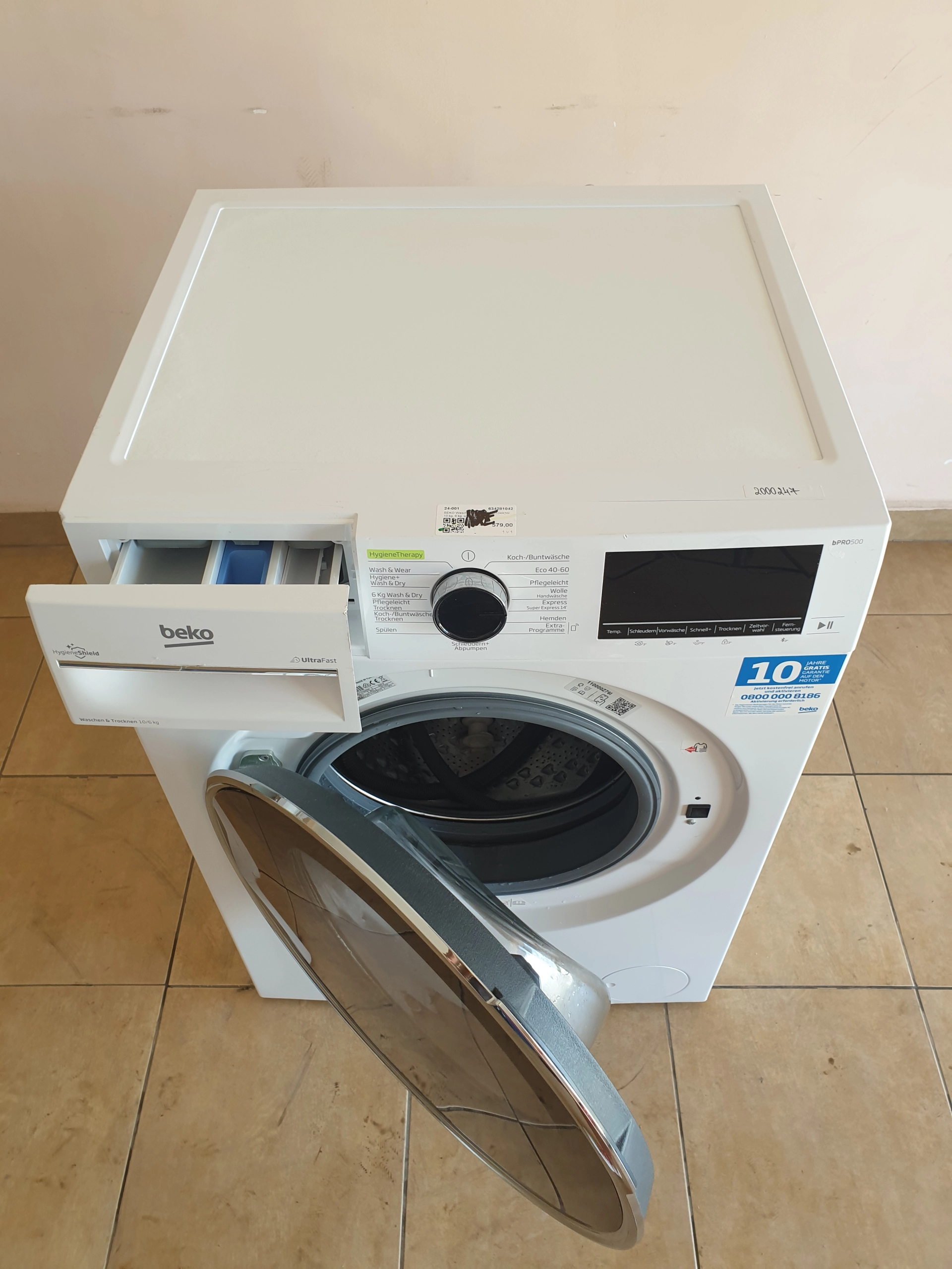 Пералня със сушилня BEKO B3DFT510442W, 10/6 кг, 1400 об./мин. - Image 4