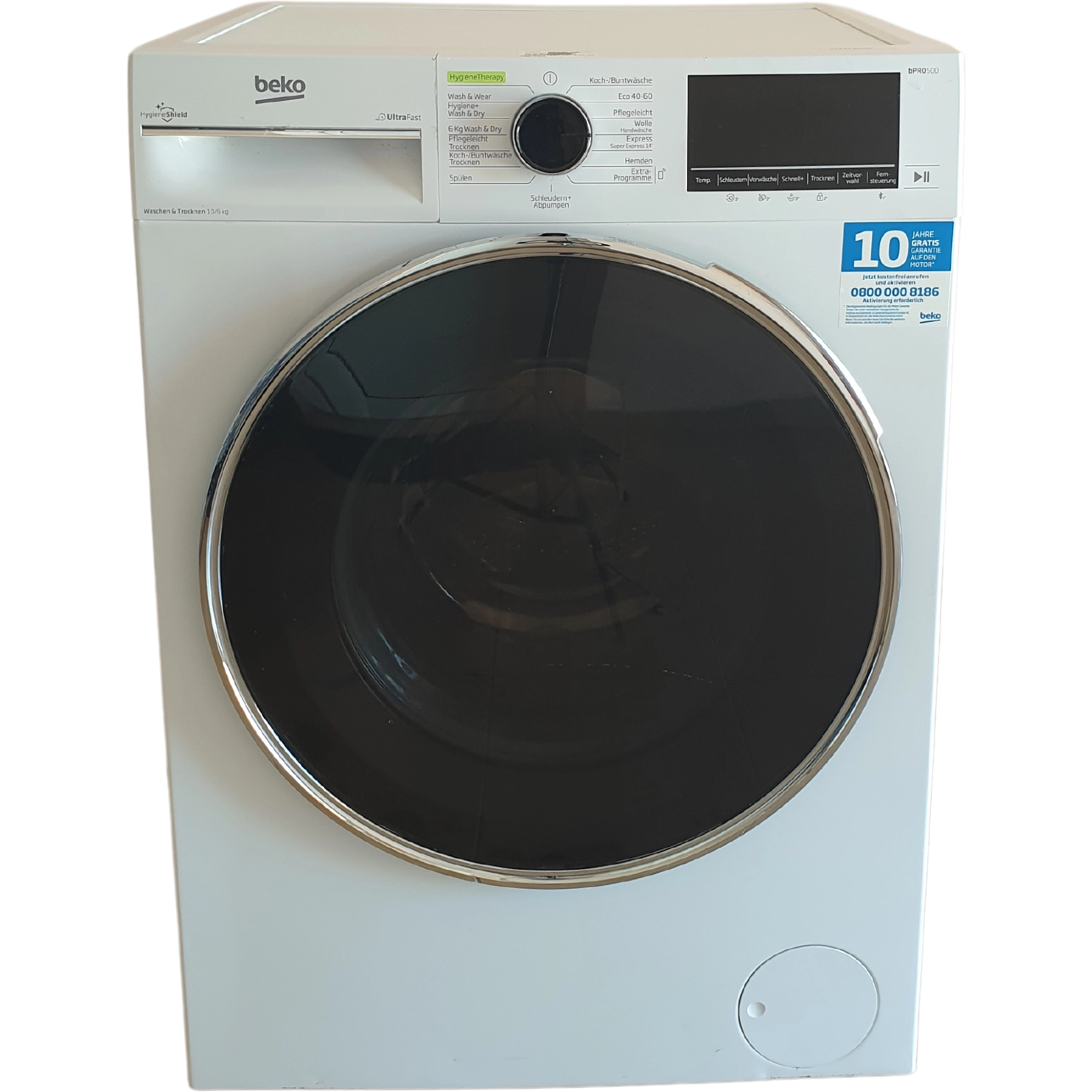 Пералня със сушилня BEKO B3DFT510442W, 10/6 кг, 1400 об./мин.