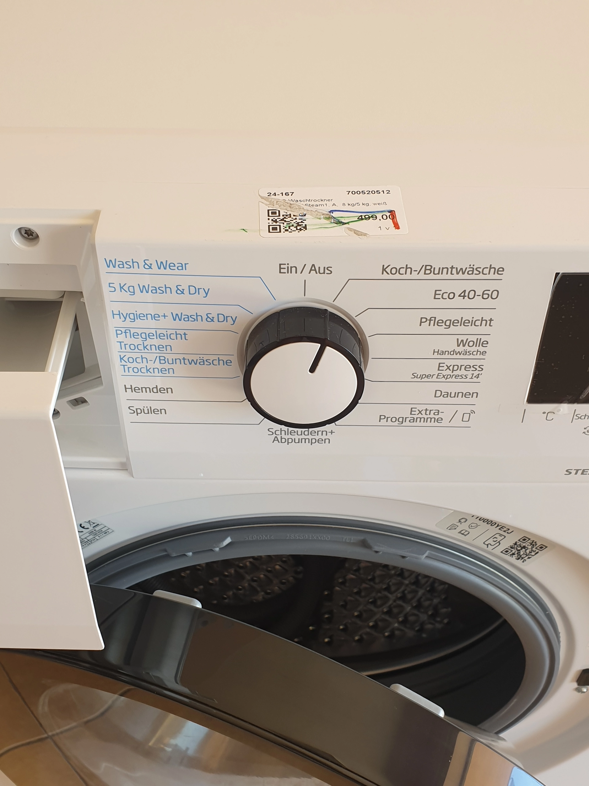 Пералня със сушилня Beko WDW85141 Steam1, 8+5кг , 1400 об./мин. - Image 4