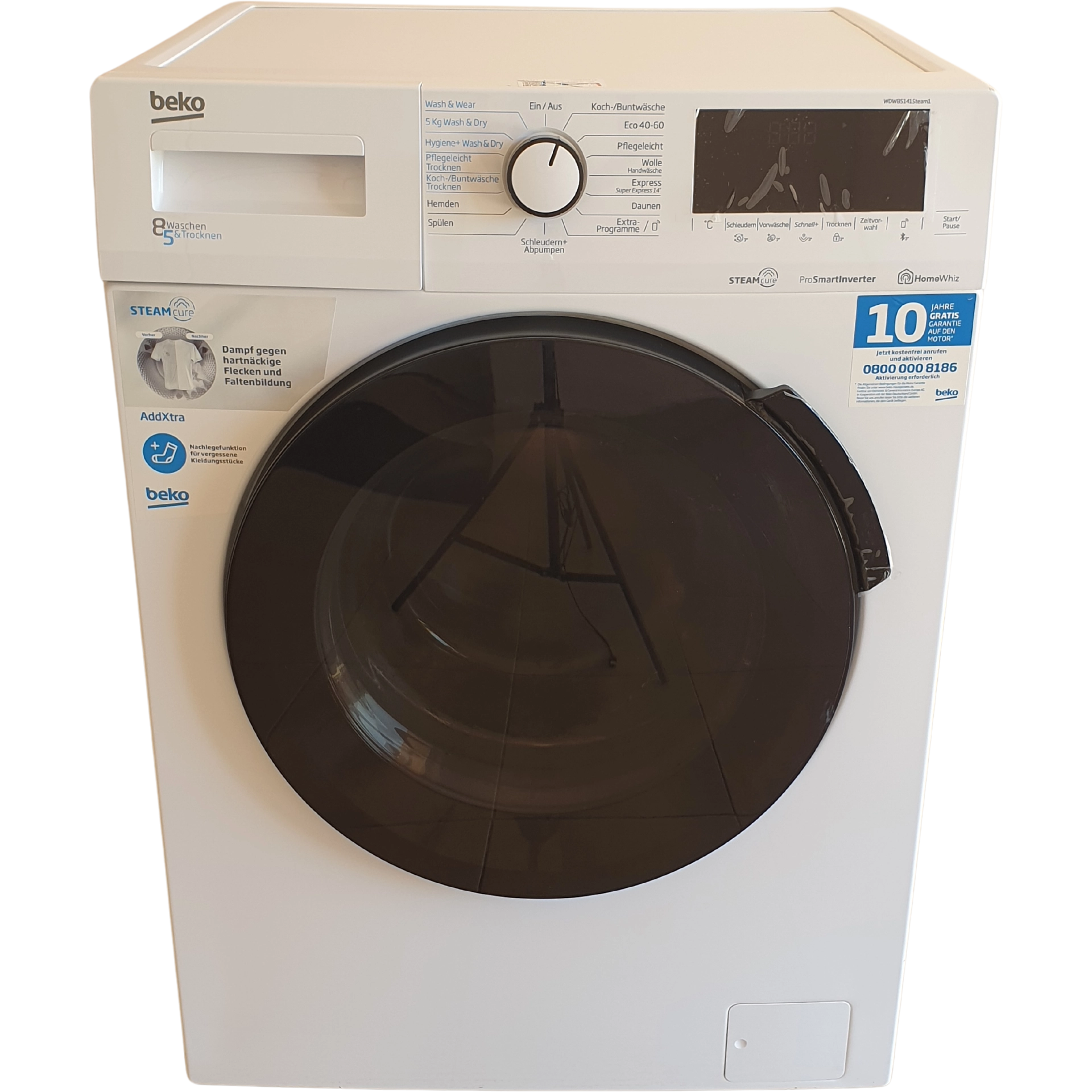 Пералня със сушилня Beko WDW85141 Steam1, 8+5кг , 1400 об./мин.