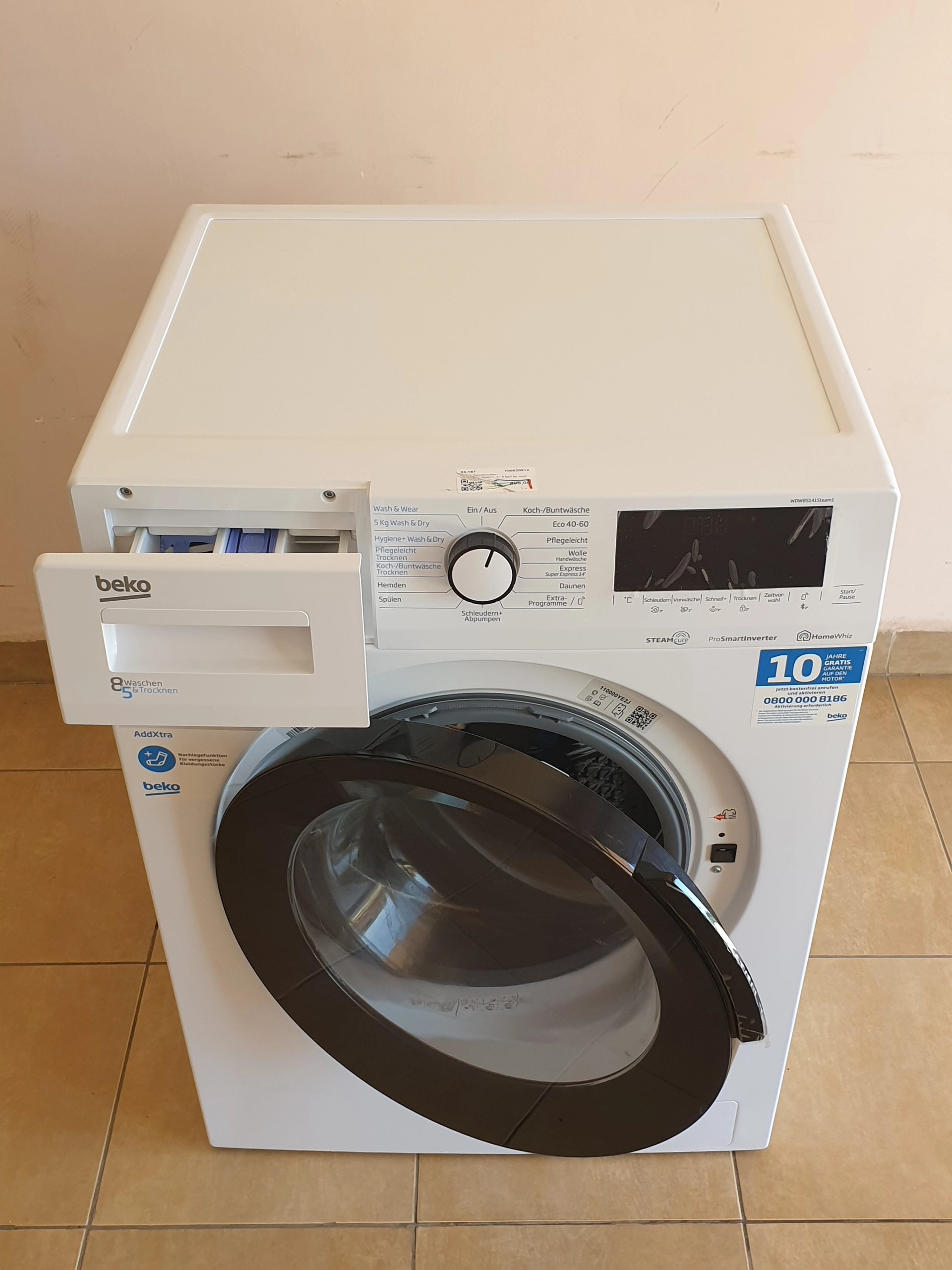 Пералня със сушилня Beko WDW85141 Steam1, 8+5кг , 1400 об./мин. - Image 3