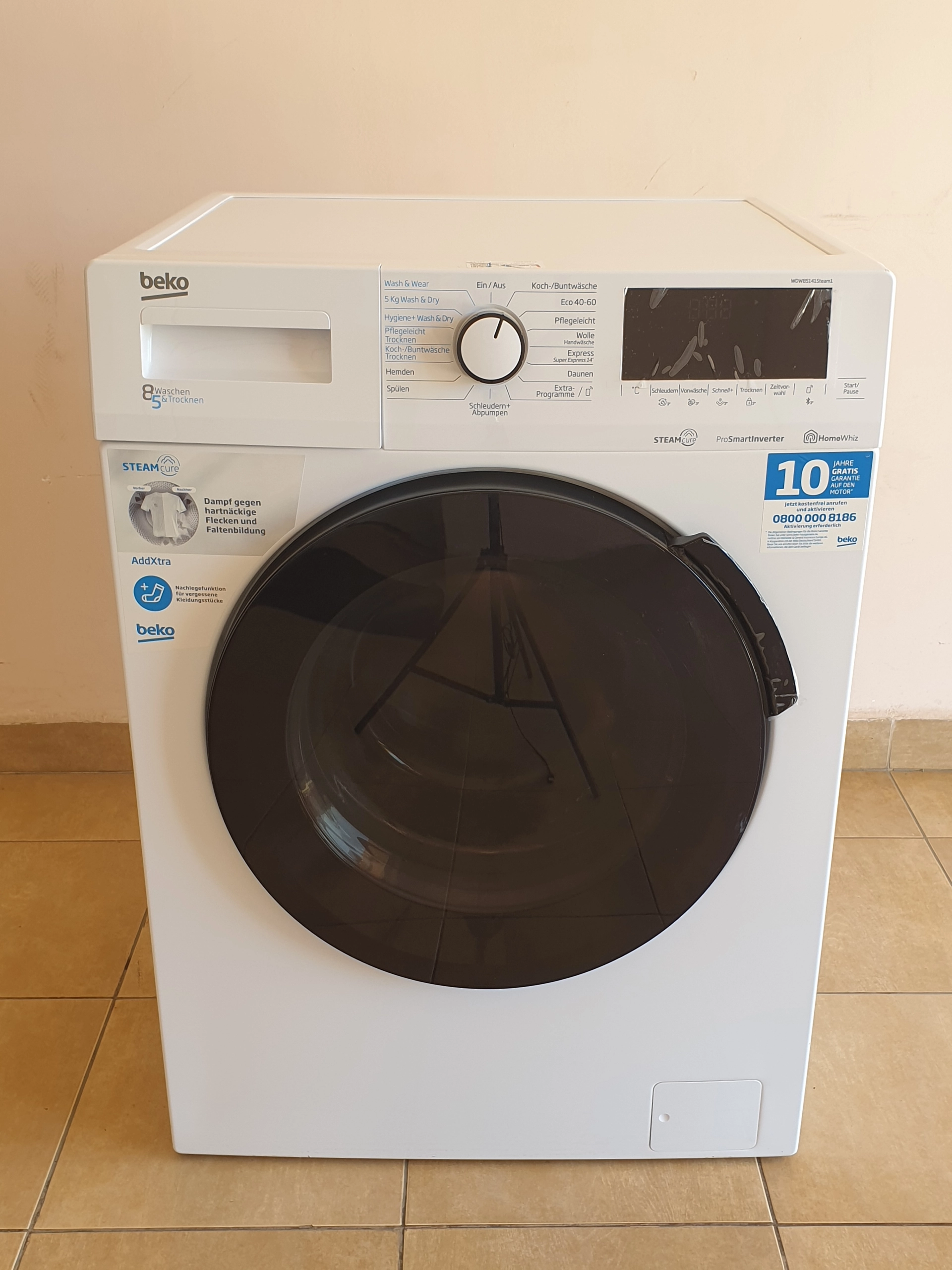 Пералня със сушилня Beko WDW85141 Steam1, 8+5кг , 1400 об./мин. - Image 2