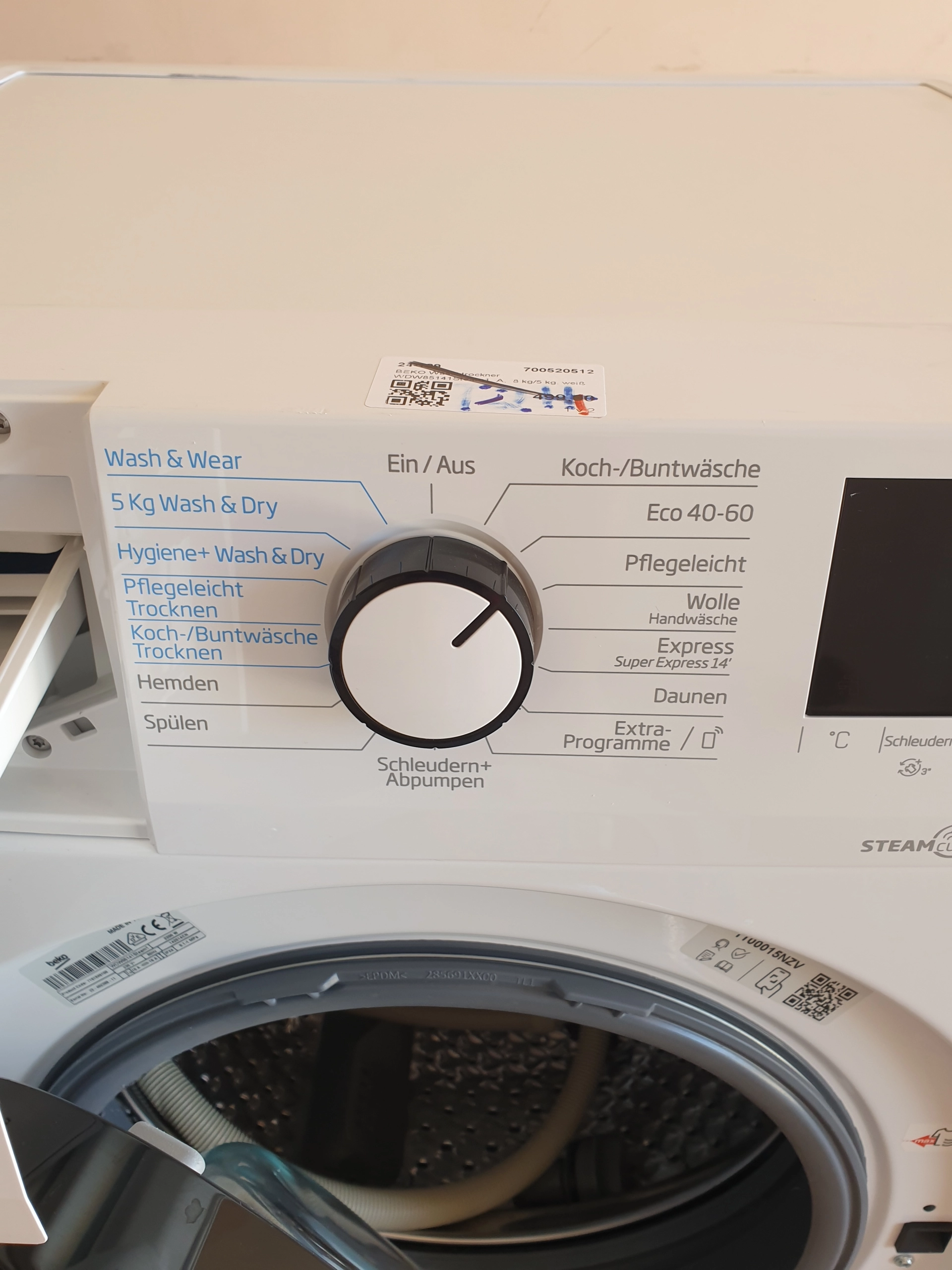 Пералня със сушилня Beko WDW85141 Steam1, 8+5кг , 1400 об./мин. - Image 4